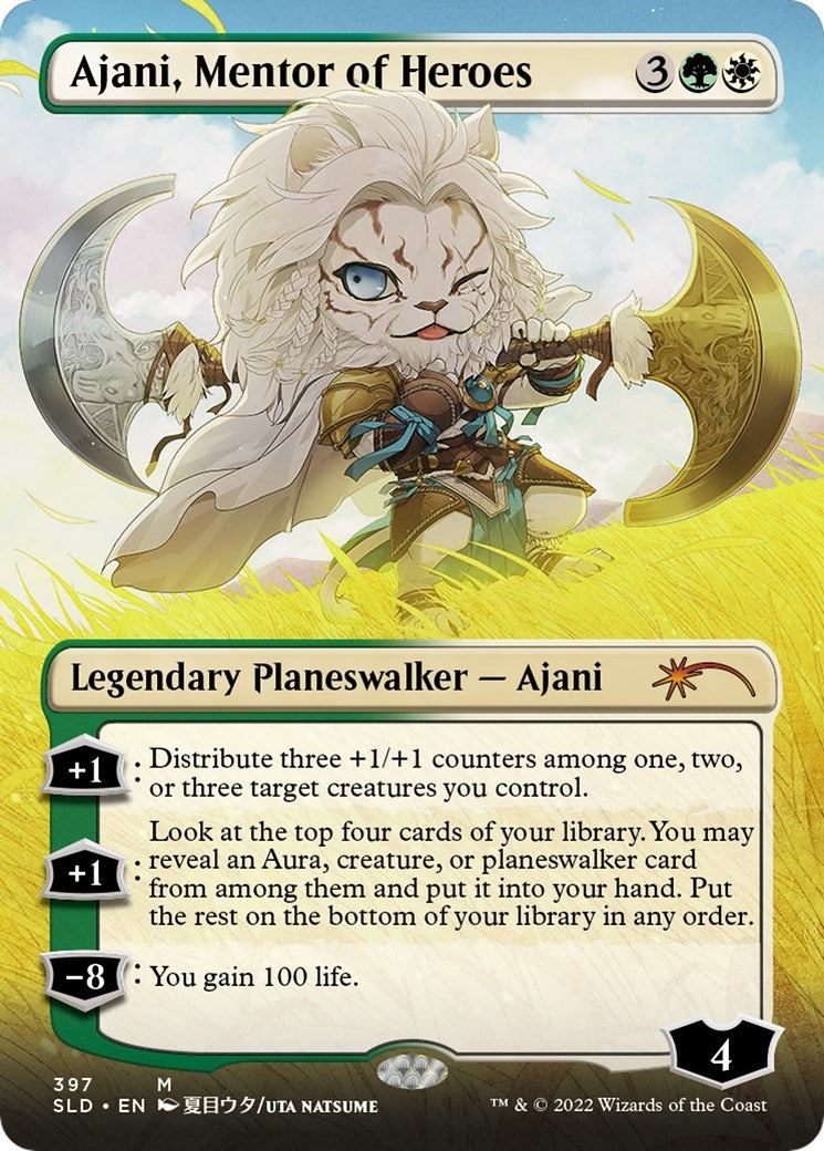 Image for Ajani, Mentor of Heroes (Borderless) (397) [Secret Lair Drop Series] - Magic: The Gathering