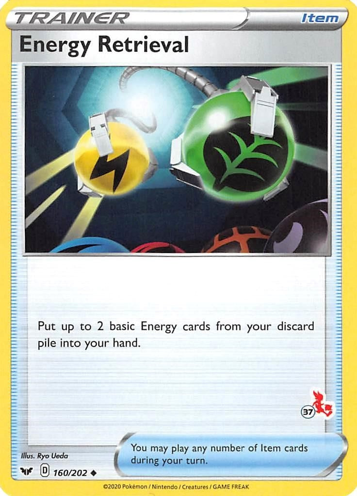 Image for Energy Retrieval - 160/202 (#37 Cinderace Stamped) (160/202) [Battle Academy 2022] - Pokemon