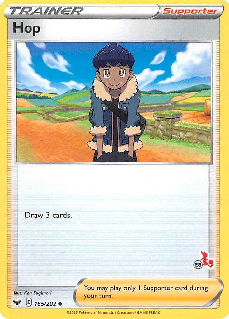 Image for Hop - 165/202 (#28 Cinderace Stamped) (165/202) [Battle Academy 2022] - Pokemon