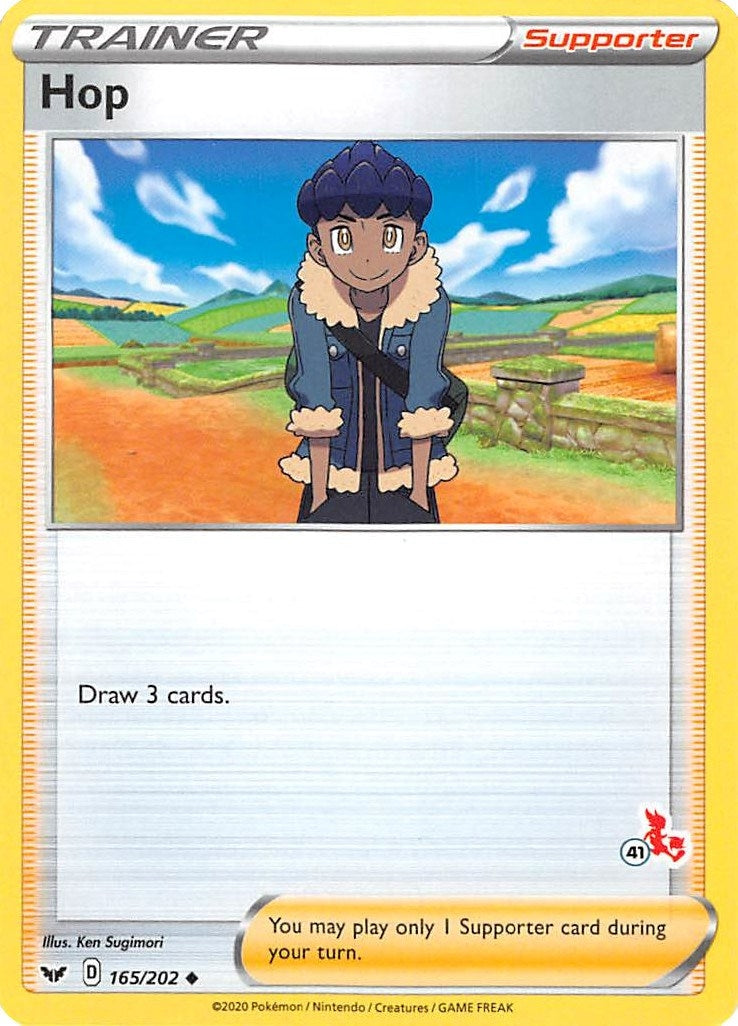 Image for Hop - 165/202 (#41 Cinderace Stamped) (165/202) [Battle Academy 2022] - Pokemon