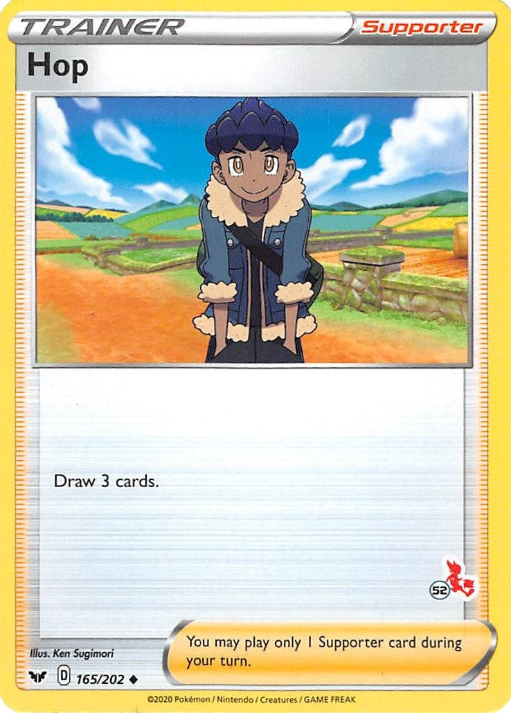 Image for Hop - 165/202 (#52 Cinderace Stamped) (165/202) [Battle Academy 2022] - Pokemon