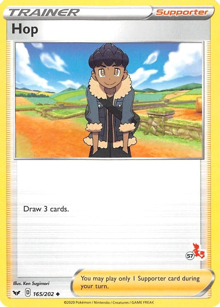 Image for Hop - 165/202 (#57 Cinderace Stamped) (165/202) [Battle Academy 2022] - Pokemon