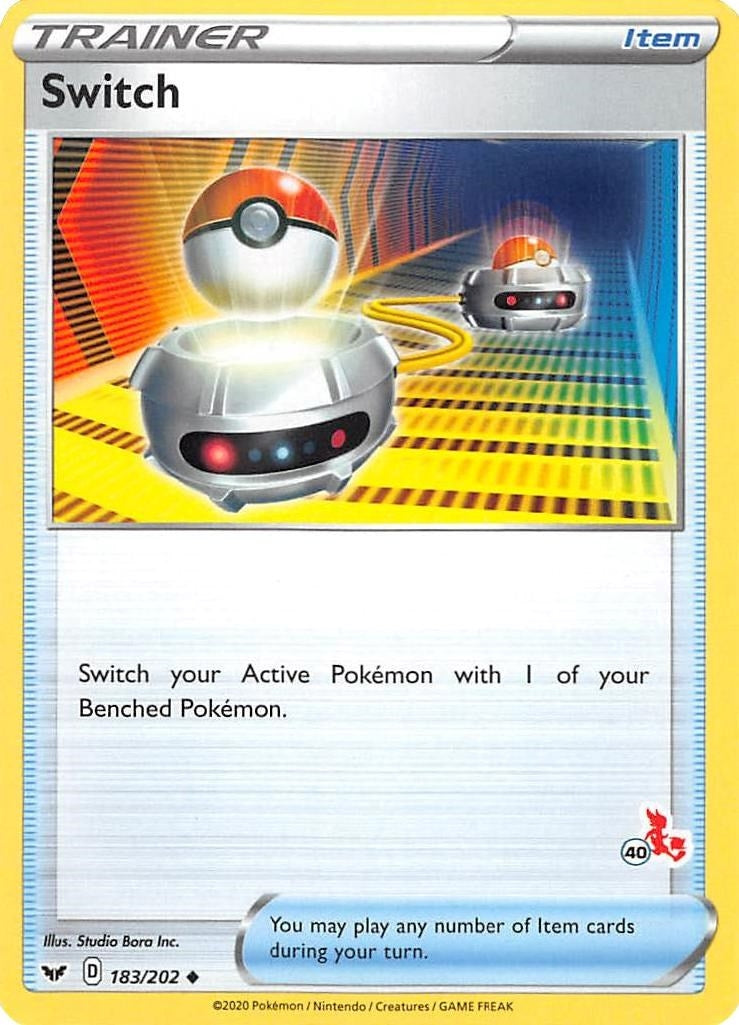 Image for Switch - 183/202 (#40 Cinderace Stamped) (183/202) [Battle Academy 2022] - Pokemon