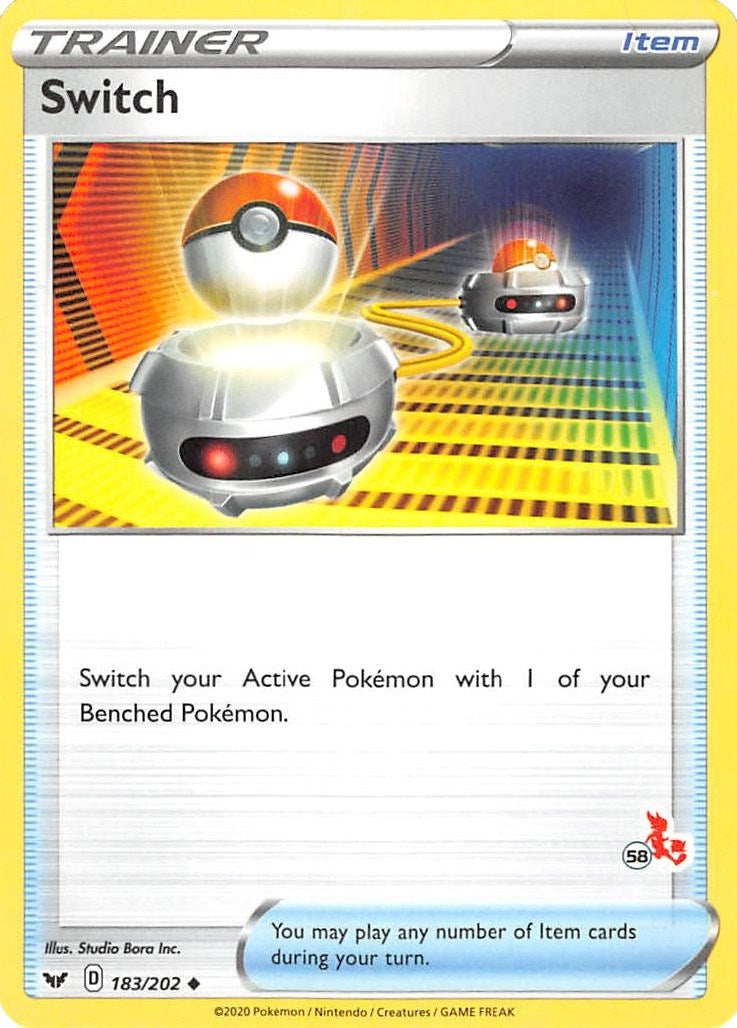 Image for Switch - 183/202 (#58 Cinderace Stamped) (183/202) [Battle Academy 2022] - Pokemon