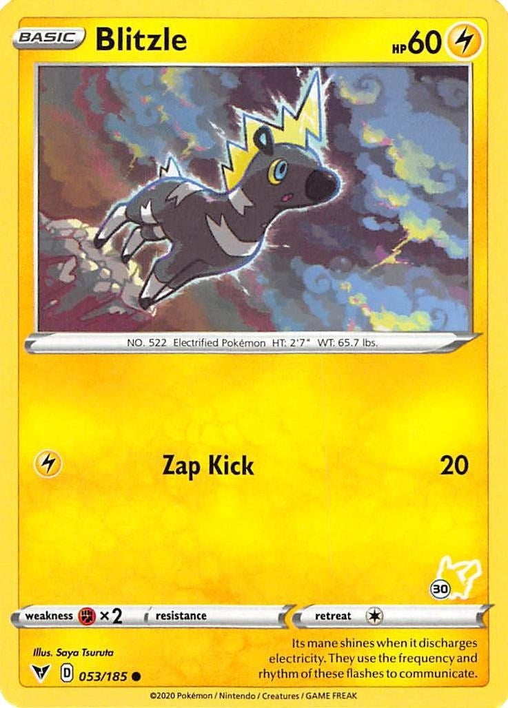 Image for Blitzle - 053/185 (#30 Pikachu Stamped) (053/185) [Battle Academy 2022] - Pokemon