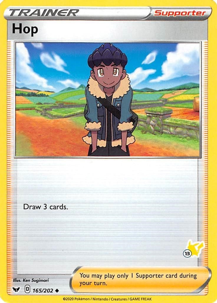 Image for Hop - 165/202 (#13 Pikachu Stamped) (165/202) [Battle Academy 2022] - Pokemon