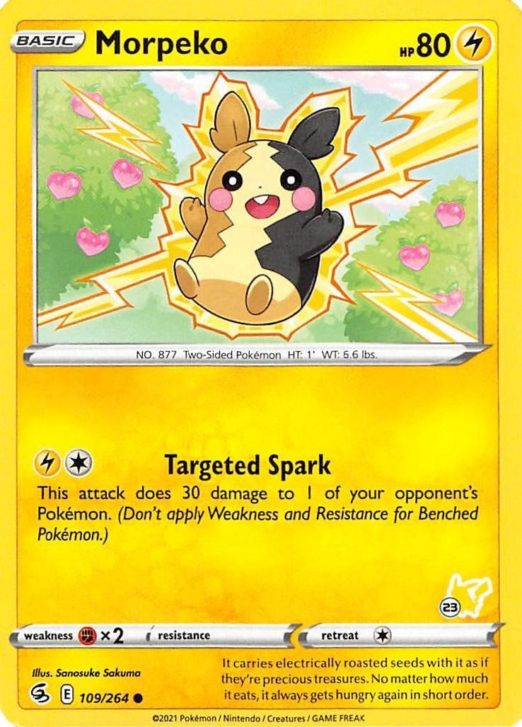 Image for Morpeko - 109/264 (#23 Pikachu Stamped) (109/264) [Battle Academy 2022] - Pokemon