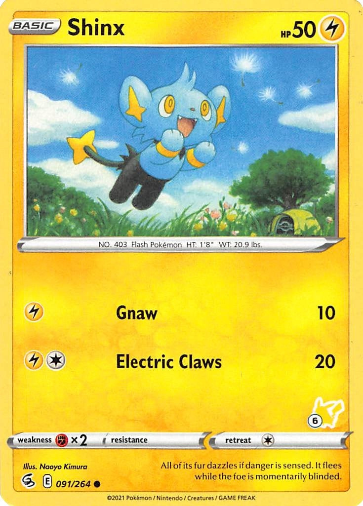 Image for Shinx - 091/264 (#6 Pikachu Stamped) (091/264) [Battle Academy 2022] - Pokemon