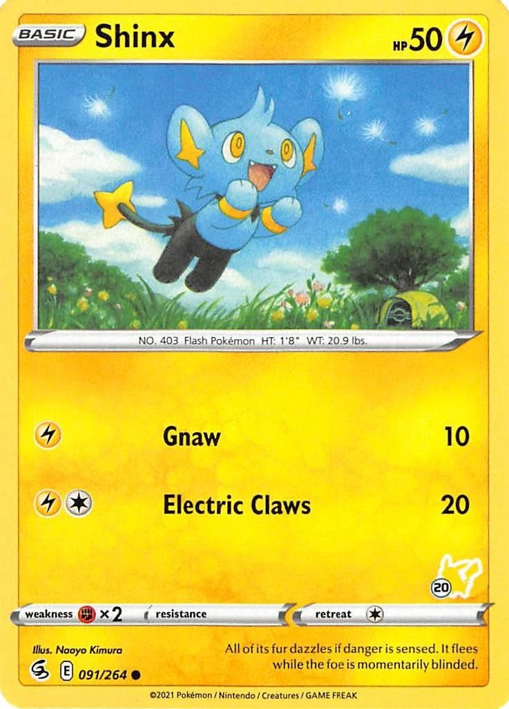 Image for Shinx - 091/264 (#20 Pikachu Stamped) (091/264) [Battle Academy 2022] - Pokemon