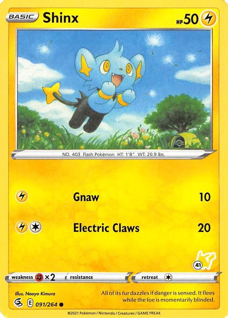 Image for Shinx - 091/264 (#41 Pikachu Stamped) (091/264) [Battle Academy 2022] - Pokemon