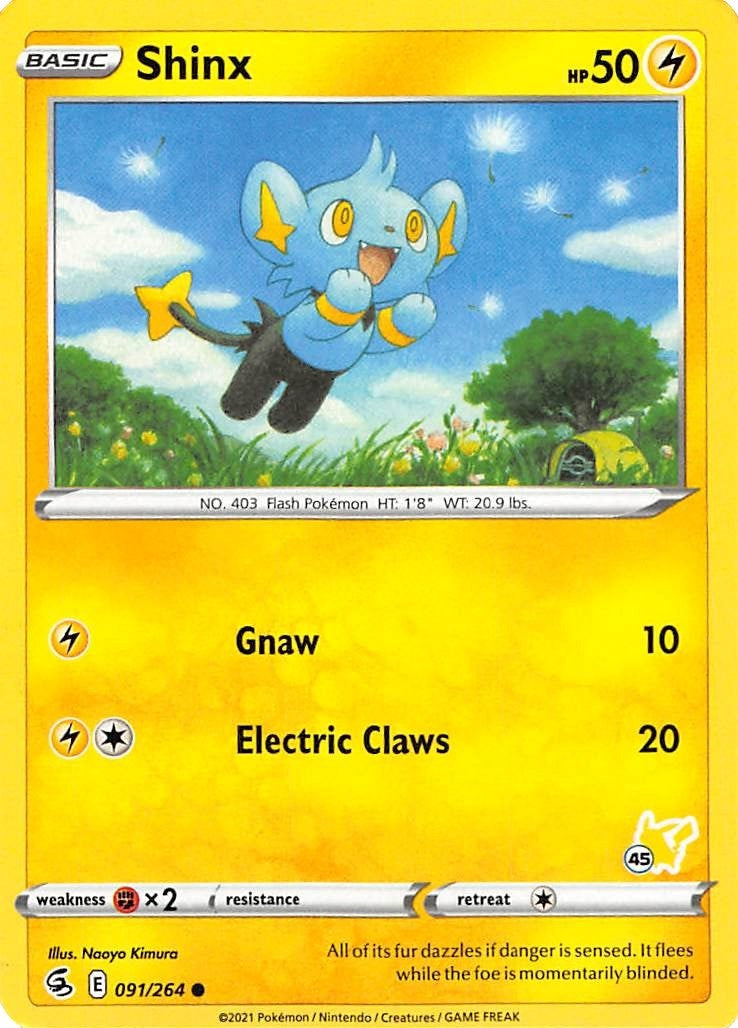Image for Shinx - 091/264 (#45 Pikachu Stamped) (091/264) [Battle Academy 2022] - Pokemon
