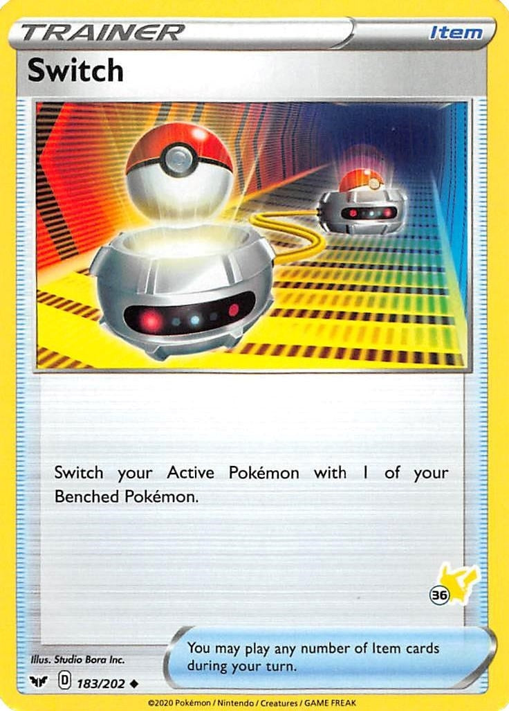 Image for Switch - 183/202 (#36 Pikachu Stamped) (183/202) [Battle Academy 2022] - Pokemon