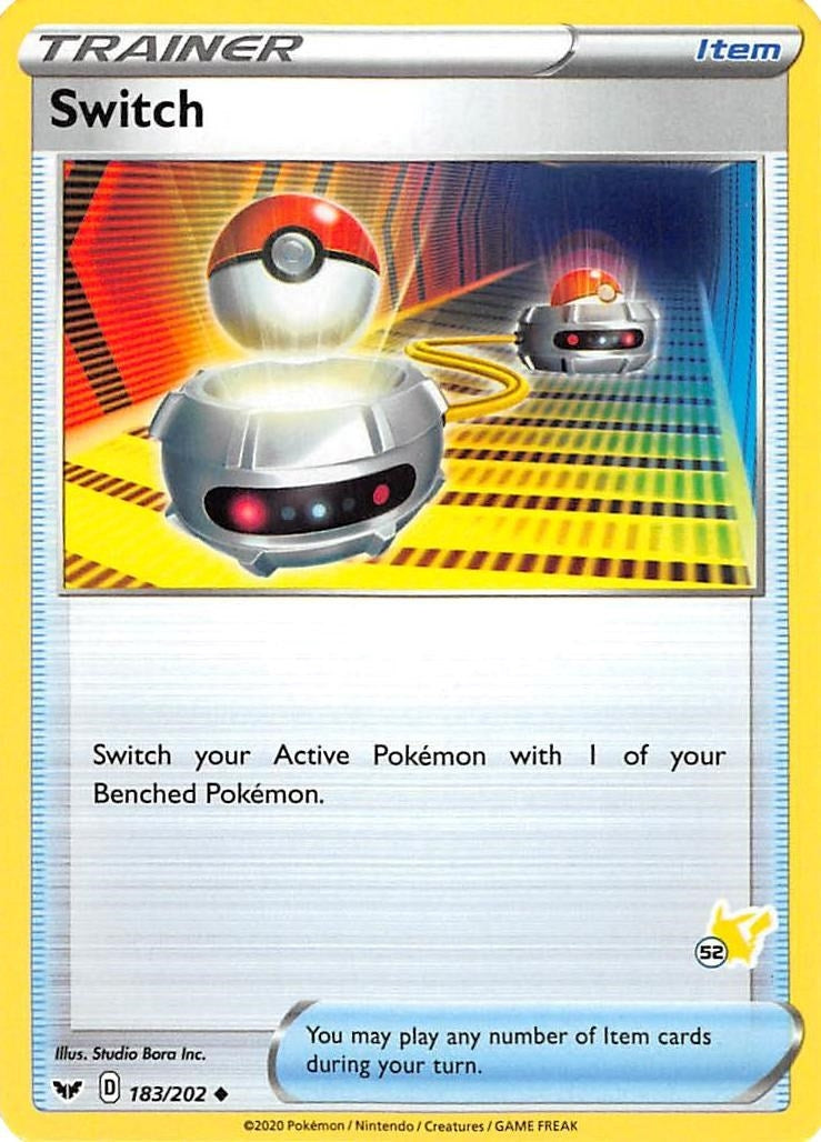 Image for Switch - 183/202 (#52 Pikachu Stamped) (183/202) [Battle Academy 2022] - Pokemon