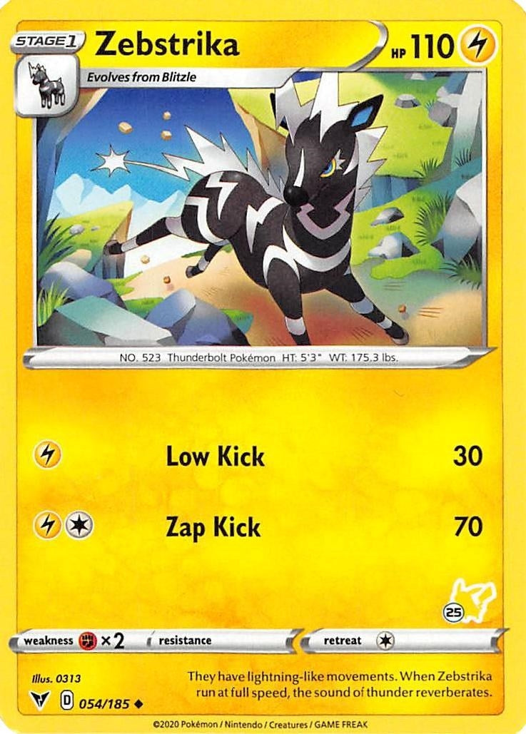 Image for Zebstrika - 054/185 (#25 Pikachu Stamped) (054/185) [Battle Academy 2022] - Pokemon