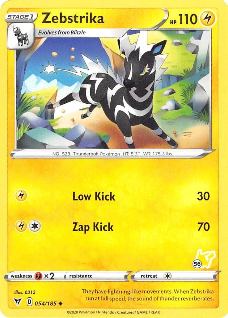 Image for Zebstrika - 054/185 (#56 Pikachu Stamped) (054/185) [Battle Academy 2022] - Pokemon