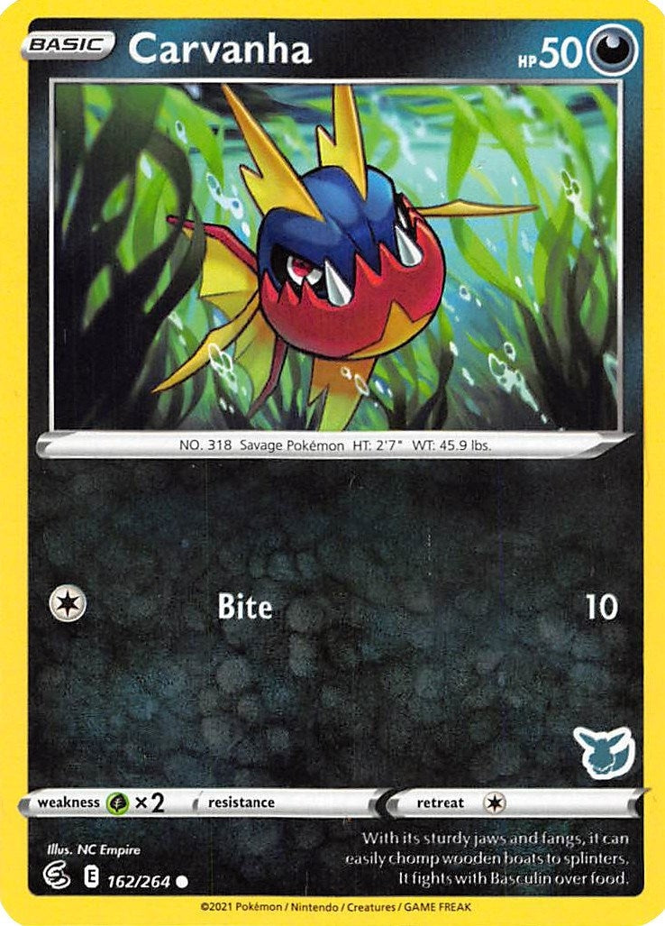 Image for Carvanha - 162/264 (Eevee Stamped) (162/264) [Battle Academy 2022] - Pokemon