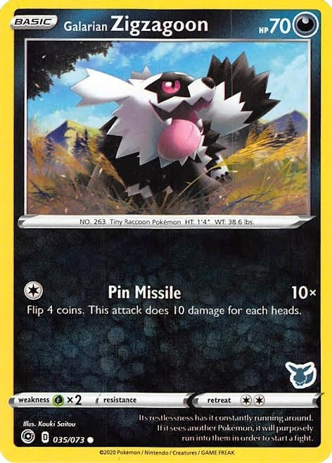 Image for Galarian Zigzagoon - 035/073 (Eevee Stamped) (035/073) [Battle Academy 2022] - Pokemon