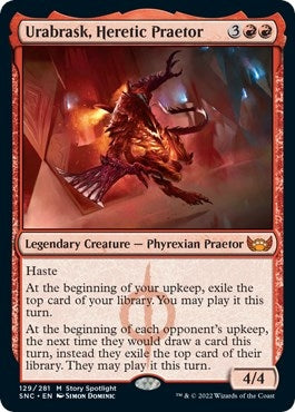 Image for Urabrask, Heretic Praetor (129) [Streets of New Capenna] - Magic: The Gathering