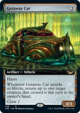 Image for Getaway Car (Extended Art) (438) [Streets of New Capenna] - Magic: The Gathering
