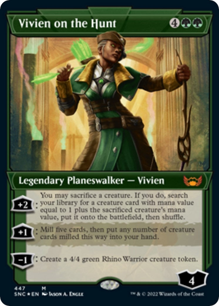 Image for Vivien on the Hunt (Showcase) (Foil Etched) (447) [Streets of New Capenna] - Magic: The Gathering