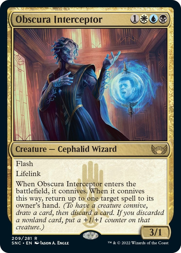 Image for Obscura Interceptor (209) [Streets of New Capenna] - Magic: The Gathering