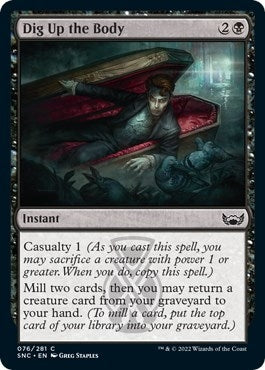 Image for Dig Up the Body (76) [Streets of New Capenna] - Magic: The Gathering