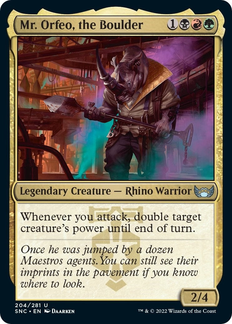 Image for Mr. Orfeo, the Boulder (204) [Streets of New Capenna] - Magic: The Gathering