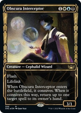 Image for Obscura Interceptor (Gilded Foil) (389) [Streets of New Capenna] - Magic: The Gathering
