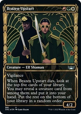 Image for Brazen Upstart (Gilded Foil) (361) [Streets of New Capenna] - Magic: The Gathering