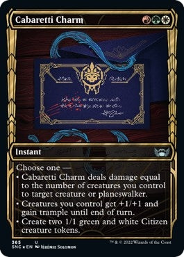 Image for Cabaretti Charm (Gilded Foil) (365) [Streets of New Capenna] - Magic: The Gathering