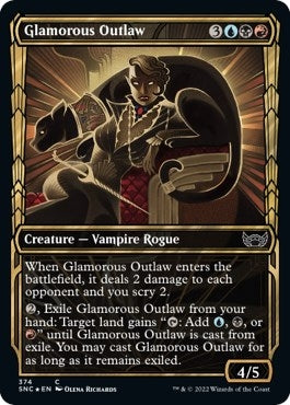 Image for Glamorous Outlaw (Gilded Foil) (374) [Streets of New Capenna] - Magic: The Gathering