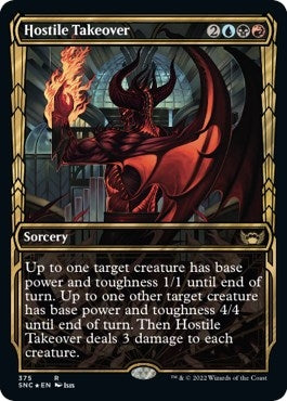 Image for Hostile Takeover (Gilded Foil) (375) [Streets of New Capenna] - Magic: The Gathering