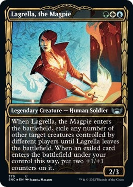 Image for Lagrella, the Magpie (Gilded Foil) (379) [Streets of New Capenna] - Magic: The Gathering