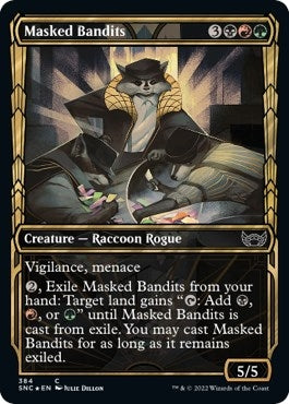 Image for Masked Bandits (Gilded Foil) (384) [Streets of New Capenna] - Magic: The Gathering
