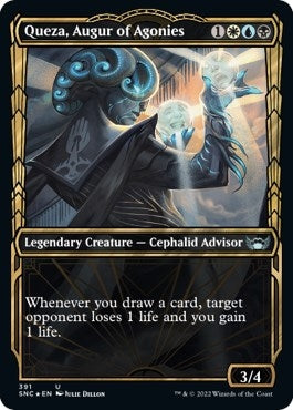 Image for Queza, Augur of Agonies (Gilded Foil) (391) [Streets of New Capenna] - Magic: The Gathering