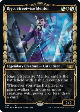 Image for Rigo, Streetwise Mentor (Gilded Foil) (394) [Streets of New Capenna] - Magic: The Gathering