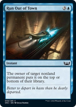 Image for Run Out of Town (58) [Streets of New Capenna] - Magic: The Gathering