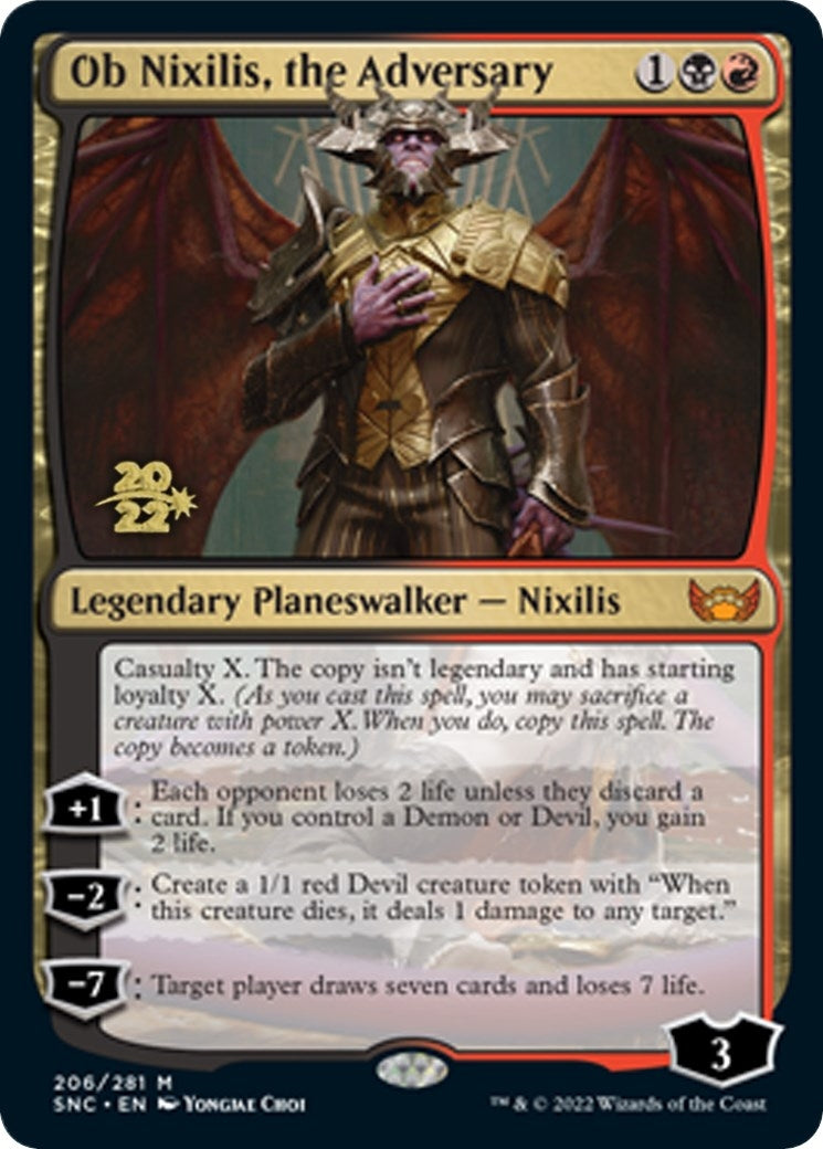 Image for Ob Nixilis, the Adversary (206) [Prerelease Cards] - Magic: The Gathering