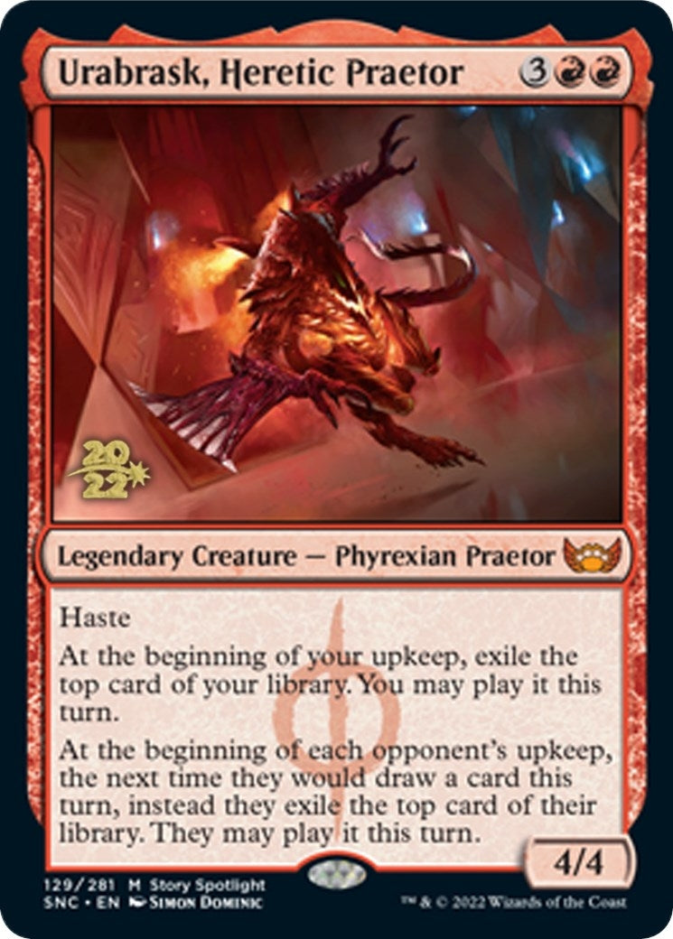 Image for Urabrask, Heretic Praetor (129) [Prerelease Cards] - Magic: The Gathering