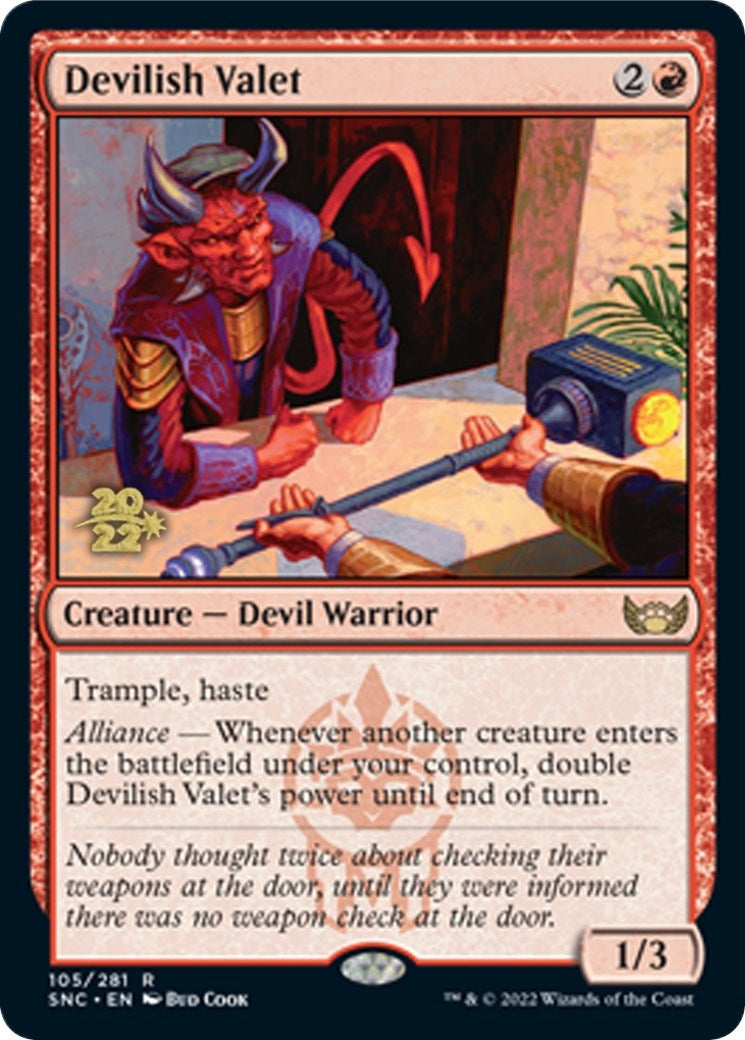 Image for Devilish Valet (105) [Prerelease Cards] - Magic: The Gathering