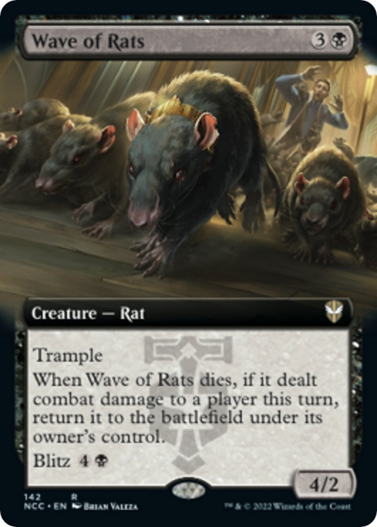 Image for Wave of Rats (Extended Art) (142) [Streets of New Capenna] - Magic: The Gathering