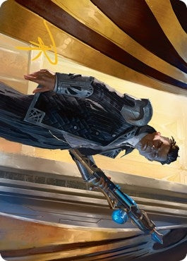Image for Backup Agent Art Card (Gold-Stamped Signature) (1) [Streets of New Capenna] - Magic: The Gathering