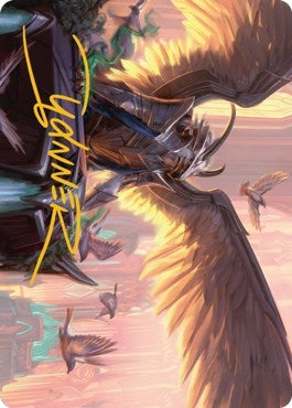 Image for Falco Spara, Pactweaver Art Card (25/81) (Gold-Stamped Signature) (25) [Streets of New Capenna] - Magic: The Gathering