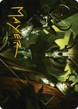 Image for Meeting of the Five Art Card (Gold-Stamped Signature) (30) [Streets of New Capenna] - Magic: The Gathering