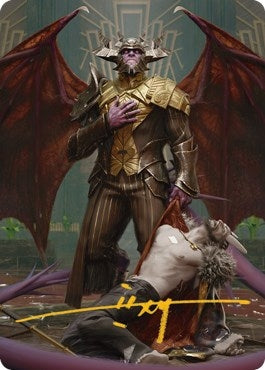 Image for Ob Nixilis, the Adversary Art Card (31/81) (Gold-Stamped Signature) (31) [Streets of New Capenna] - Magic: The Gathering