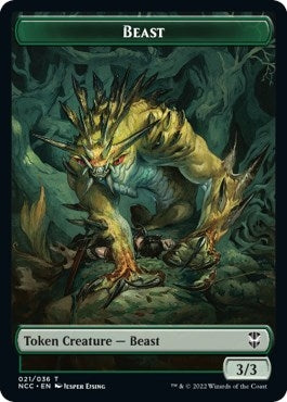 Image for Beast // Saproling Double-Sided Token (21 // 28) [Streets of New Capenna] - Magic: The Gathering