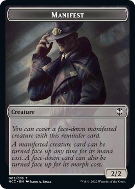 Image for Manifest // Copy Double-Sided Token (3 // 1) [Streets of New Capenna] - Magic: The Gathering