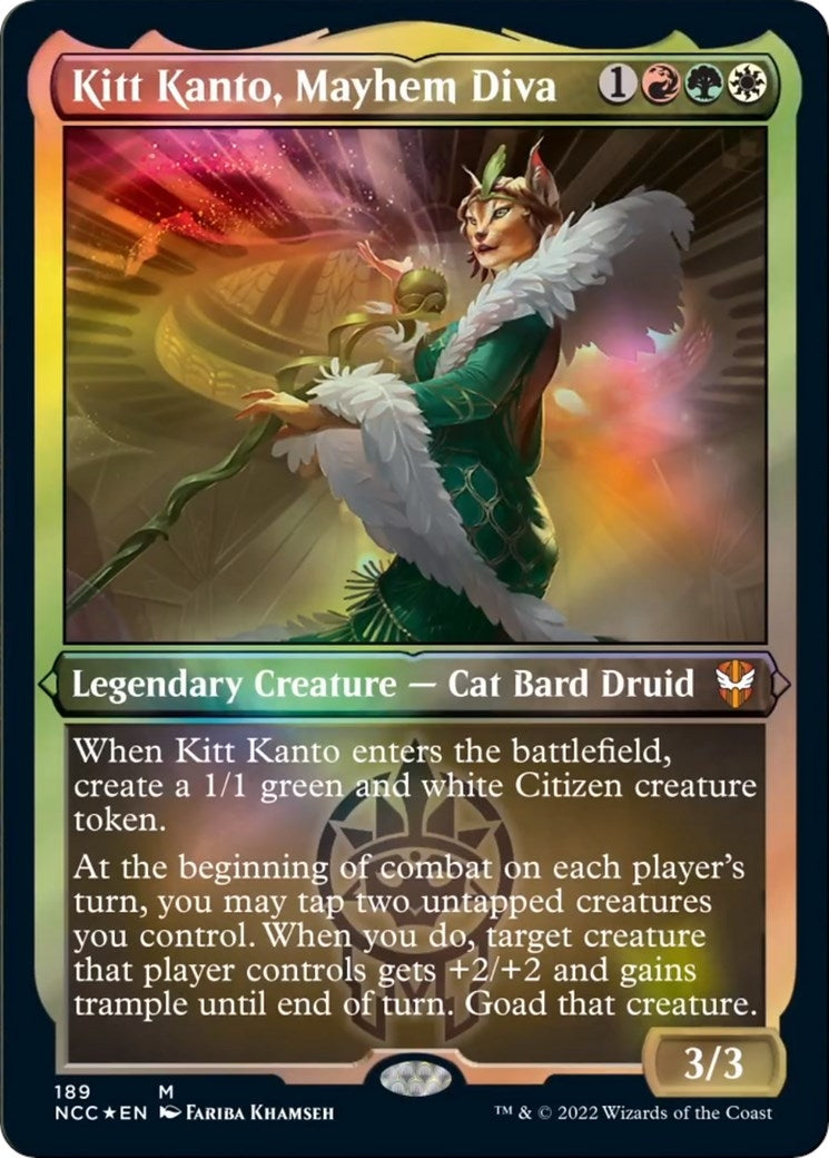 Image for Kitt Kanto, Mayhem Diva (Display Commander) - Thick Stock (189) [Streets of New Capenna] - Magic: The Gathering