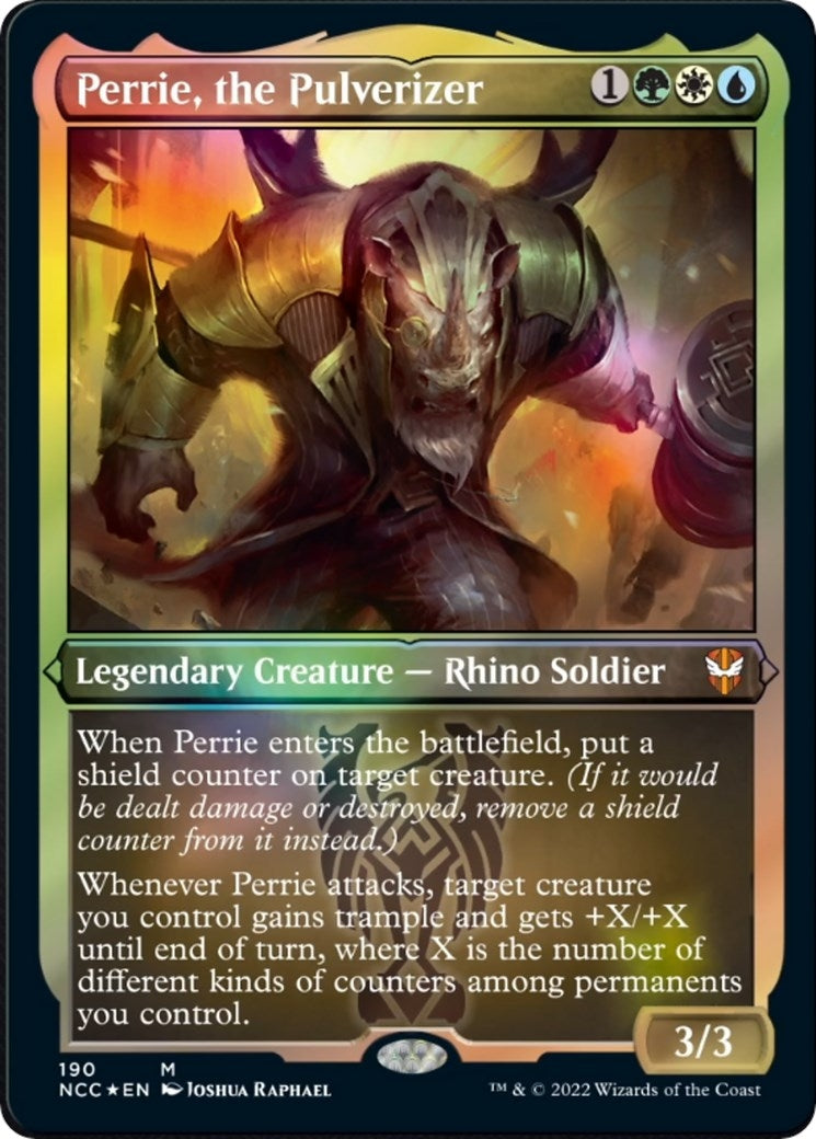 Image for Perrie, the Pulverizer (Display Commander) - Thick Stock (190) [Streets of New Capenna] - Magic: The Gathering