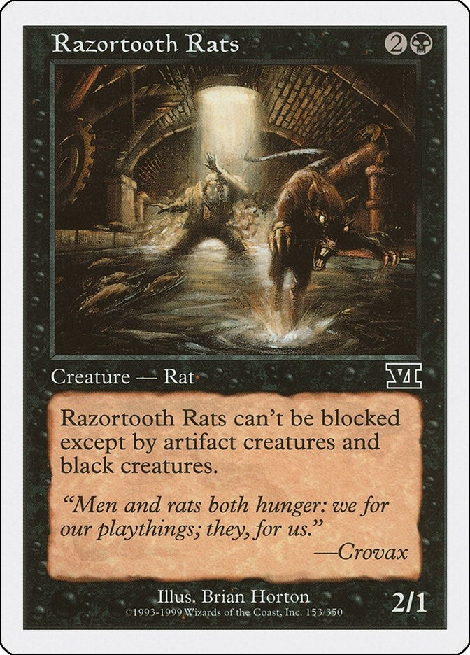 Image for Razortooth Rats (153) [Classic Sixth Edition] - Magic: The Gathering